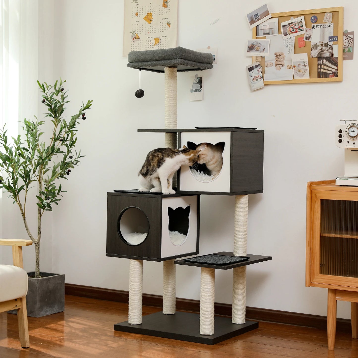 Luxury Cat  Tower with Cabinet