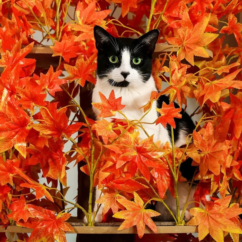 Cat Tree with Leaves,