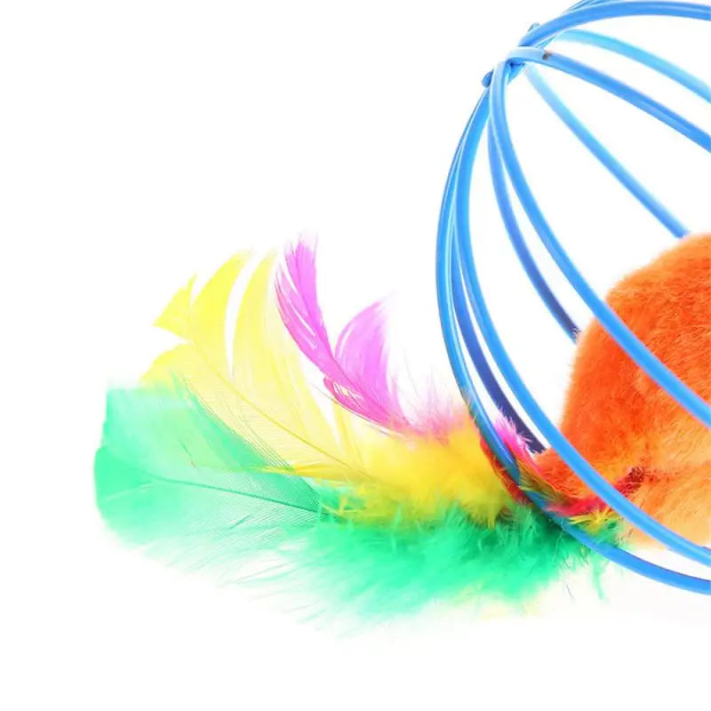 1pc Cat Toy Stick Feather Wand